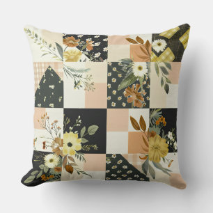 Pastel Patchwork Bauernhof Quilt Muster farbenfroh Kissen