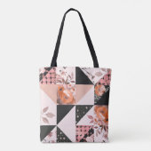Pastel Patchwork Bauernhof Quilt Muster farbenfroh Tasche (Rückseite)