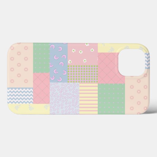 Pastel Patchwork Case-Mate iPhone Hülle (Rückseite (Horizontal))