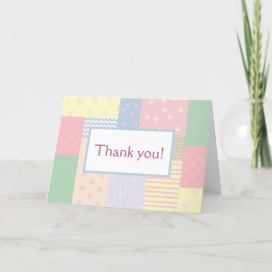 Pastel Patchwork Dankeskarte