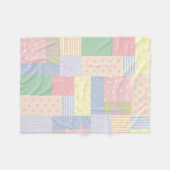 Pastel Patchwork Fleecedecke (Vorderseite (Horizontal))