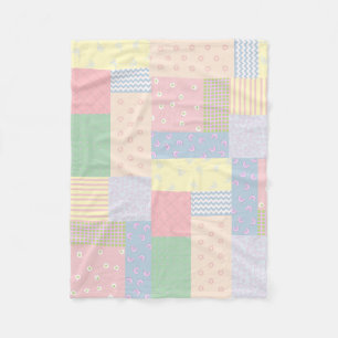 Pastel Patchwork Fleecedecke