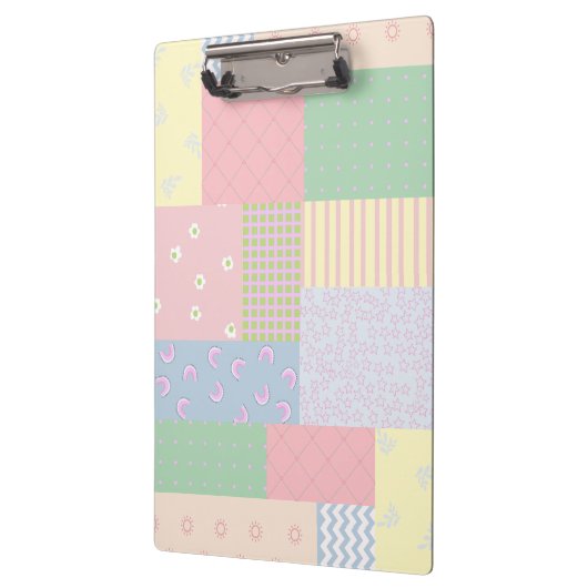 Pastel Patchwork Klemmbrett (Links)