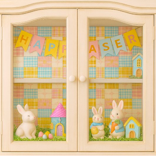 Pastel Patchwork Plaid Spring Wrapping Paper Geschenkpapier