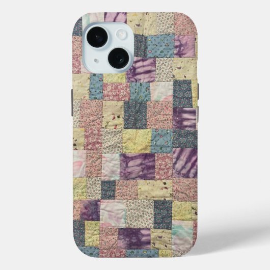 Pastel Patchwork Quilt phone case (Rückseite)