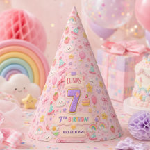 Pastel-Patchwork-Regenbogen-7. Geburtstagsfeier Mä