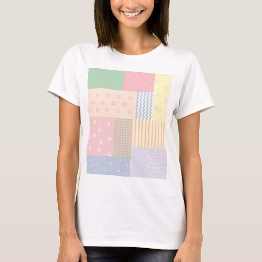 Pastel Patchwork T-Shirt (Vorderseite)
