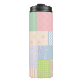 Pastel Patchwork Thermosbecher (Vorderseite)