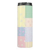 Pastel Patchwork Thermosbecher (Rückseite)