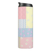 Pastel Patchwork Thermosbecher (Nach rechts gedreht)