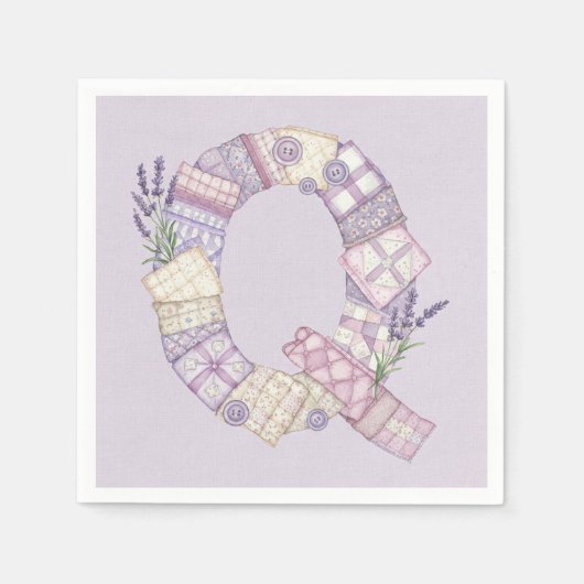 Pastel Patchwork von Natasha Us Serviette (Vorderseite)