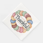 PASTEL PATCHWORT FALL AUTUMN DANKFUL SERVIETTE (Ecke)