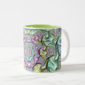 ~PASTEL PATH ~ Fraktal Pattern ~ Original Zweifarbige Tasse (VorderseiteRechts)