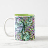 ~PASTEL PATH ~ Fraktal Pattern ~ Original Zweifarbige Tasse (Links)