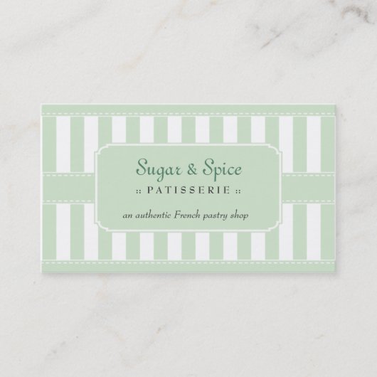 Pastel Patisserie Business Card Visitenkarte (Vorderseite)