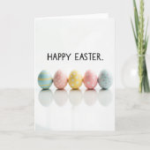Pastel Pattern Happy Easter Card Karte (Vorderseite)