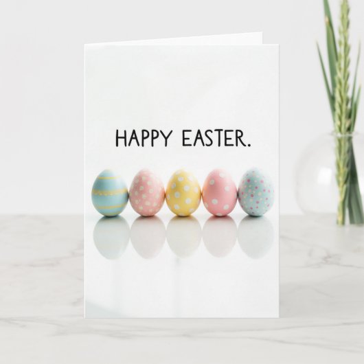 Pastel Pattern Happy Easter Card Karte (Vorderseite)