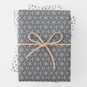 Pastel Pattern of Gray, Pink, Mint Retro Shapes Geschenkpapier Set (Beispiel)