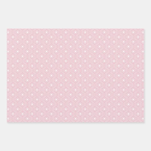 Pastel Pattern of Pink, Mint, Gray Geometric Shape Geschenkpapier Set (Vorderseite)