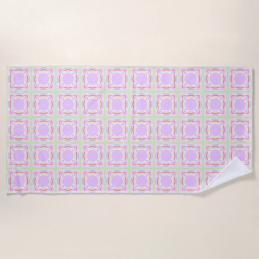 Pastel Pattern Summer Strandtuch (Vorderseite)