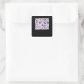 Pastel Pattern - Whimsigoth-Kernstück Quadratischer Aufkleber (Tasche)