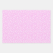 Pastel Paw druckt rosa Blau und Lila Liebhaber von Geschenkpapier Set (Vorderseite)
