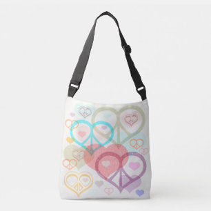 Pastel Peace & Liebe Tragetaschen Mit Langen Trägern