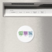 Pastel Peace, Liebe und Cocker-Spaniels Magnet (In Situ (Geschirrspüler))