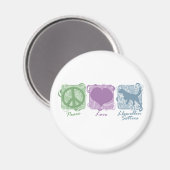 Pastel Peace, Liebe und Llewellin Setters Magnet (Vorderseite/Rückseite)