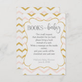 Pastel Peach and Gold Zig Zag Bücher für Baby Begleitkarte (Vorne/Hinten)