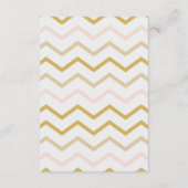 Pastel Peach and Gold Zig Zag Bücher für Baby Begleitkarte (Rückseite)