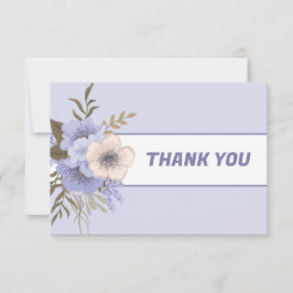 Pastel Peach Blumenviolet Fünf Petal Wilde Rose Dankeskarte