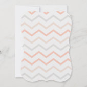 Pastel Peach Cream Geometric Wedding Einladung (Rückseite)