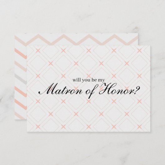 Pastel Peach Cream wirst du meine Ehrenmatrone sei (Vorne/Hinten)