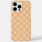 Pastel Peach Dots Pattern Custom Name Initials Case-Mate iPhone Hülle (Rückseite)
