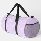 PASTEL PEACH ELABORATE PAISLEY PATTERN & DOTS DUFFLE BAG (Rechte Ecke)