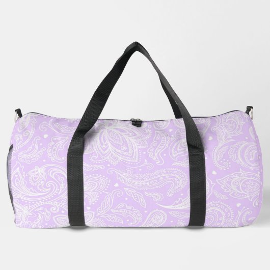 PASTEL PEACH ELABORATE PAISLEY PATTERN & DOTS DUFFLE BAG (Rückseite)