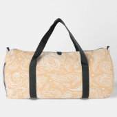 PASTEL PEACH ELABORATE PAISLEY PATTERN & DOTS DUFFLE BAG (Rückseite)