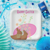 Pastel Peach Floral Pappteller (Party)