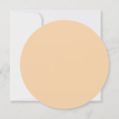 Pastel Peach Foto Save the Date Runde Einladung (Rückseite)
