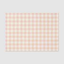 Pastel Peach Gingham Buffalo Karo Kariertes Muster Seidenpapier
