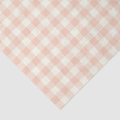 Pastel Peach Gingham Buffalo Karo Kariertes Muster Seidenpapier (Ausschnitt)