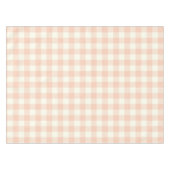 Pastel Peach Gingham Buffalo Karo Kariertes Muster Tischdecke (Vorderseite (Horizontal))