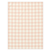 Pastel Peach Gingham Buffalo Karo Kariertes Muster Tischdecke (Vorderseite)