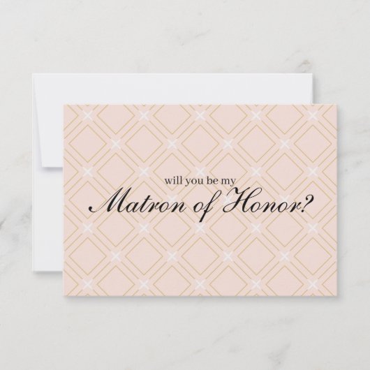 Pastel Peach Gold werden Sie meine Ehrenmatrone se (Vorderseite)