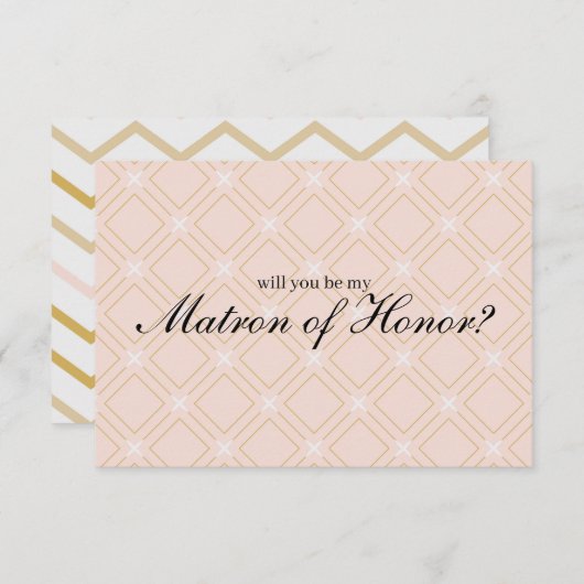 Pastel Peach Gold werden Sie meine Ehrenmatrone se (Vorne/Hinten)