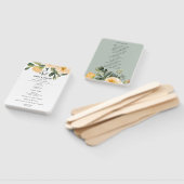 PASTEL PEACH GRAY PEONY FLORAL WEDDING PROGRAMM FÄCHER (Non-assembled)