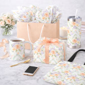 Pastel Peach Lavender Floral Sage Chevron Tote Bag Tasche