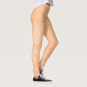 Pastel Peach Mandala Minimalist Yoga Leggings (Rechts)