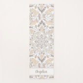 Pastel Peach Mandala Yoga Mat mit Individuelle Nam Yogamatte (Vorderseite)